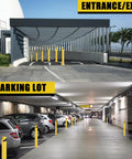 Outdoor setting showcasing Rock Solid Heavy Duty Steel Safety Bollards Yellow Powder Coated Parking Barriers 42 Inch for traffic control.