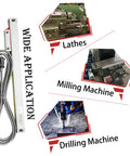 Pro Grade IP55 Linear Scale Encoder 5um Precision With 12 Inch Travel showing applications in lathes, milling, and drilling machines