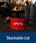 Big Red Portable Propane Campfire Pit Tabletop Heater For Camping And Tailgating, 13.25 Inch Fire Bowl in use outdoors