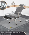 Clear 32x48 Office Chair Mat For Carpeted Floors under a desk with chair, heavy duty, no slip pad protects low pile carpets, easy glide