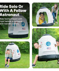 Children playing in Space Capsule Swing For Kids Indoor Outdoor Playhouse Two In One Backyard Playground Set Attaches To A Playset Or Tree Safe And Secure For Ages 3 To 8 Weather Resistant Rope Makes Park Quality Fun At Home