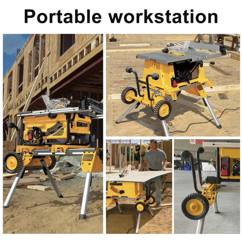 Rolling Table Saw Stand Built For Heavy Duty Jobs, Go-To Portable Foldable And Easy To Move, Fits Saws Like DW744, DW745 And More