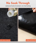 Heavy Duty Oil Spill Mat For Driveways And Garages, 17 By 7.9 Feet, Reusable Absorbent Polyester Pad With Waterproof Backing