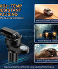 Rear Center Abs Wheel Speed Sensor No Sweat Swap Direct Oe Fit Plug And Play For Ford F150 F250 F350 with high-temp resistant housing.