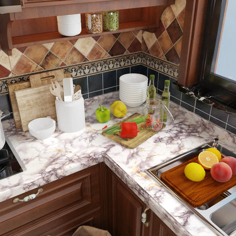 Kitchen with Marble Peel And Stick Wallpaper White And Brown Easy Peel Self Adhesive Vinyl Contact Paper Waterproof Covering