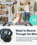 36 Inch Heavy Duty Wall Mounted Tool Organizer Rack For Garage And Garden Holds Up To 250 Lb 4 PVC Coated Hooks Gray Steel
