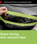 Applying High-Strength Automotive Masking Tape 36mm By 32m For Sharp Paint Lines on car bumper
