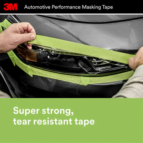 Applying High-Strength Automotive Masking Tape 36mm By 32m For Sharp Paint Lines on car bumper