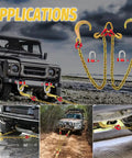 Heavy Duty Grade 80 V Bridle Towing Chain 5/16 Inch, 3 Feet With 8 Inch Hooks, 5400 Lbs Working Load Limit Towing Car Applications