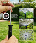 Hand adjusting Adjustable Arc Spray Nozzles 8 to 17 Ft Radius Full Coverage Lawn Sprinkler Heads for optimal water distribution.