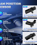 Set Of 3 Camshaft Crankshaft Position Sensors For Nissan 350Z Altima Maxima Murano Pathfinder Frontier Quest Xterra Infiniti G35 FX35 M35 I35 3.5L V6 Kit, right and left cam sensors, crank sensor