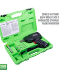 Fast Heat Soldering Gun Kit With Case and Rosin Core Solder, 2 Tips, 55 Inch Cord, case open displaying components