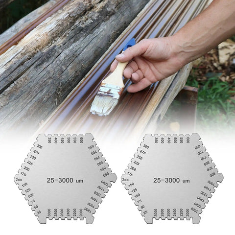 Pro Grade Wet Film Thickness Gauge Hexagon Comb For Paint Coatings And Lab Use Measures 25 To 3000 Microns with hand painting wood
