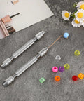 Go To Dual Ended Pin Vise Kit Featuring Two Mini Hand Drills Four Copper Chucks Sturdy Alloy Frame Easy Grip Handles Ideal For Wire Twisting Beading And Custom Jewelry Making Designed For Serious Creators Who Love A No Sweat Workflow with drills and colorful beads.