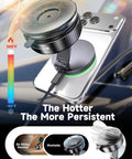 MagSafe Car Mount Charger With 15W Fast Wireless Charging, 360 Degree Adjustable Magnetic Phone Holder on phone with heat gauge