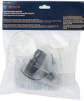 Router Dust Hood Kit For 1-1/4 Inch And 1-1/2 Inch Ports, 35mm Diameter, plastic hoods in packaging for dust extraction.
