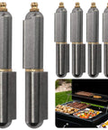 Six Pack 4 Inch Bullet Weld On Hinges Set Heavy Duty Weldable Barrel Hinges Carbon Steel for BBQ Lids