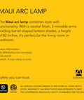 Maui Arc Floor Lamp With Three Movable Shades And Adjustable Height, Perfect Lighting For Bedroom And Living Room, Cozy Vibes In Corner Decor, Antique Bronze Finish product information