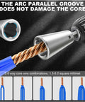 Pro Grade Drill Wire Twister Tool With 6MM Hex Shank demonstrating wire twisting on black background
