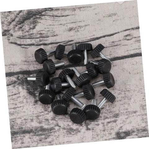 20 Pc Adjustable Furniture Feet With Threaded Plastic Glides No Sweat Setup Floor Savers For Home Office Desk And Chair Legs black threaded screws arrangement