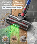 Badass Cordless Vacuum Cleaner With Smart Auto Mode features anti-hair wrap and green LED light for effective cleaning.