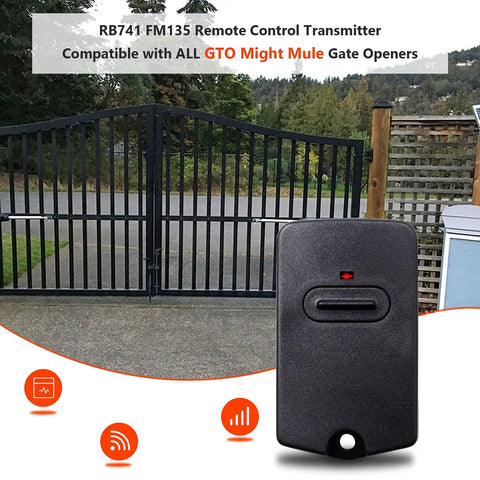 Remote Gate Opener Transmitter 318MHz FM135 9 Dip 3 Position For Gate Openers MM371W MM572W And More 2 Pack Gate Clicker