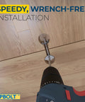 Heavy Duty Joint Connectors For Countertops And Butcher Blocks 5 Pack With T30 Torx Bit shown in wrench-free installation on wood surface.