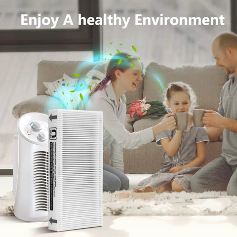 Eight Pack FRF102B Replacement Filter Set For Febreze Purifiers FHT170W FHT180W FHT190W in family living room