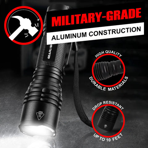 Ultra Bright Tactical Flashlight For EDC Mini Size Compact Powerhouse With Military Grade Aluminum Build Drop Resistant