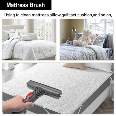 Must Have Four Piece Replacement Vacuum Attachment Kit For Dyson V6 And Other Cordless Vacuums Includes Mattress Brush