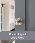 Easy Install Entry Door Knob With Keyed Lock And SmartKey Rekey Technology Microban Protection Satin Nickel Finish DIY Friendly