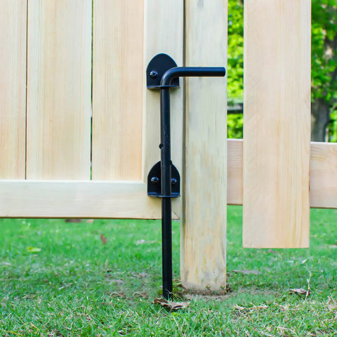 Heavy Duty Cane Bolt Gate Drop Rod Crafted From Tough As Nails Steel With A Matte Black Rust Resistant Finish To Keep Your Outdoor Gates Rock Solid Without Any Headache Or Hassle