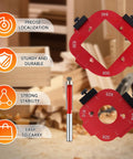 Professional Grade Aluminum Router Templates And Jigs For Woodworking, Precision Edge Guide with corner radius tools.
