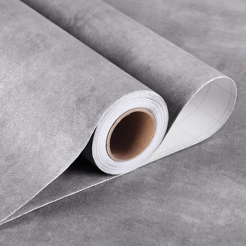 Alt Tag: Roll of Textured Cement Countertop Contact Paper Peel And Stick Grey Concrete Vinyl Film, 36x160 inch