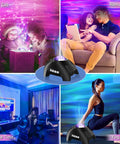 Northern Lights Aurora Projector 4 In 1 Night Light Ambient Galaxy Sky Projector with Bluetooth Speaker in various settings