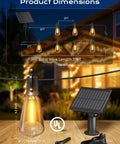 Product dimensions and setup guide for Six Pack Vintage Edison LED Bulbs 6W Equivalent 750 Lumens E26 Base Non Dimmable