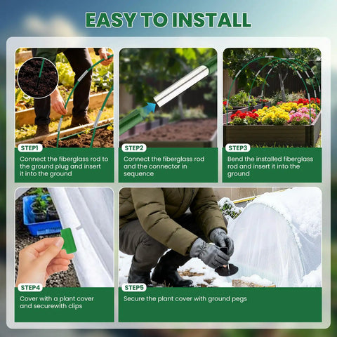 10x33Ft Plant Covers Freeze Protection Kit With Garden Hoops And Clips For Winter Frost Protection Of Vegetables Crops Raised Beds Fruit Trees And Greenhouses Reusable Snow Shield For Outdoor Gardens Tough As Nails All Season Protection