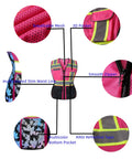 Women High Visibility Safety Vest Packing Nine Multi Pockets Sewn From Cool Breathable Mesh With Glowing Reflective Strips For Tough Job Sites Or Dusk Runs Built Different In Dope Rainbow Pink To Keep You Comfortable features breathable mesh, smooth zipper, 3D pocket, multicolored slim waist, and ANSI reflective tape.