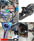 Close-up of 2 Pack Bike Brake Cable Housing Protectors Non Scratch Rubber Frame Guards Sleeve Spiral Covers on bicycle cables
