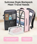 Under Seat Personal Item Bag For Travel TSA Approved 18x14x8 Inches With Water Bottle Pocket and Shoe Compartment open view