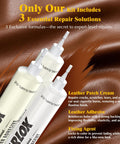 Leather Repair Kit For Car Seats, Furniture And Couches With 3 Step Reinforcement, Vinyl Repair Kit For Tears Holes Scratches Peeling