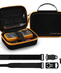 Hard Case Bundle With Magnetic Hanging Strap For Fluke Digital Multimeters 113 114 115 116 117, Rugged Protective Kit open and components visible
