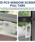 35 Pack Window Screen Pull Tabs In Frosted Clear With Universal Spline Grooves for easy installation on window screens.