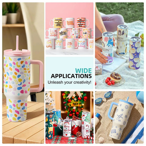 3 in 1 40 Oz Tumbler Heat Press Machine with 110V Dual Control Boxes for Sublimation Printing on wide applications display
