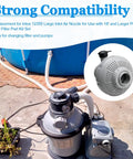 Large Inlet Air Nozzle For 1900 To 2450 GPH Pool Pumps next to above-ground pool setup, pool return jet replacement part kit