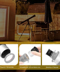 Essential Astronomy Accessory Kit with 1.25 Inch Telescope Eyepiece Set For Street Worthy Views, Ultra Clear Super Plossl optics.