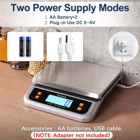 Beefy 88lb Heavy Duty Commercial Food Scale For Kitchen And Bakery with Stainless Steel Platform and LCD Display