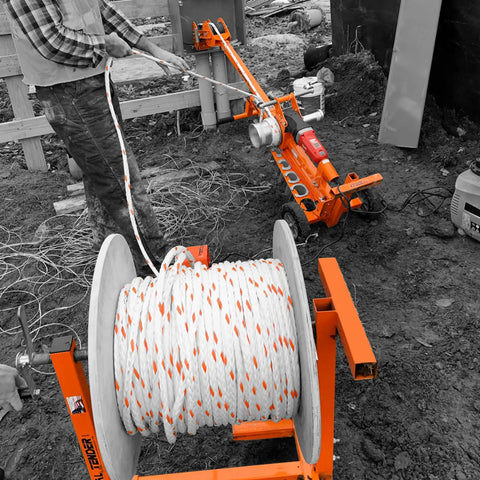 Three Quarter Inch Braided Polyester Arborist Bull Rope 150 Feet High Strength used in outdoor rigging