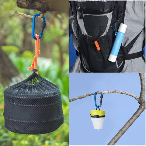 Lightweight Camping Cookware Mess Kit Gear With Pot, Pan, Kettle, Two Cups And Utensils For Backpacking, hiking, and picnics
