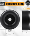 12 Pack Two Point Five Inch Trailer Ramp Door Bumpers With Screw Kits For Cargo Ramps And Truck Gates Round Rubber Bump Stops